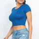 Short Sleeve Roundneck Crop Top
