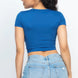Short Sleeve Roundneck Crop Top