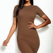 Ribbed Bodycon Midi Dress