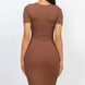 Ribbed Bodycon Midi Dress