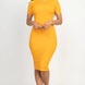 Ribbed Bodycon Midi Dress