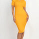 Ribbed Bodycon Midi Dress