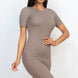 Ribbed Bodycon Midi Dress