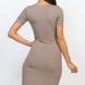 Ribbed Bodycon Midi Dress