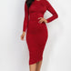 Ruched Long Sleeve Midi Dress