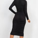 Ruched Long Sleeve Midi Dress