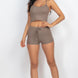 Ribbed Crop Cami Top & Shorts Set