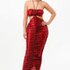 Metallic Rushed Halter Dress