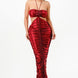 Metallic Rushed Halter Dress