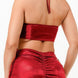 Metallic Rushed Halter Dress