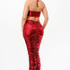Metallic Rushed Halter Dress