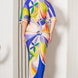 Front Ruched V-neck Midi Dress