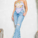 Strapless Satin Effect Scarf Top