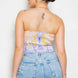 Strapless Satin Effect Scarf Top