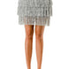 Fringe Metallic Skirt