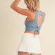 Corset Inspired Cropped Tank Top