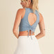 Corset Inspired Cropped Tank Top