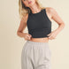 Corset Inspired Cropped Tank Top