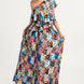 Printed Ruffle Top And Pleated Skirt Set