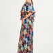 Printed Ruffle Top And Pleated Skirt Set