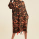 Camouflage Printed Midi Dress With Rings