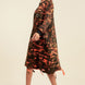 Camouflage Printed Midi Dress With Rings