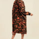 Camouflage Printed Midi Dress With Rings
