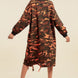 Camouflage Printed Midi Dress With Rings