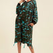 Camouflage Printed Midi Dress With Rings