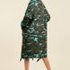 Camouflage Printed Midi Dress With Rings