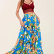 Printed Maxi Skirt With Pockets