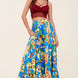 Printed Maxi Skirt With Pockets
