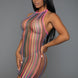 Rainbow Halter Minidress