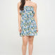 Berry Flower Ruffle Tube Top Mini Dress