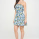 Berry Flower Ruffle Tube Top Mini Dress