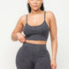 Washed Seamless Basic Tank Top And Shorts Set