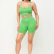 Washed Seamless Basic Tank Top And Shorts Set