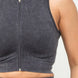 Washed Seamless Zipper Top And Shorts Set