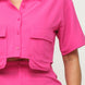 Front Button Down Side Pockets Top And Shorts Set