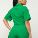 Front Button Down Side Pockets Top And Shorts Set