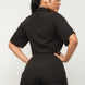 Front Button Down Side Pockets Top And Shorts Set
