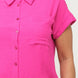 Button Down Pocket Loose Fit Top And Shorts Set