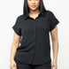 Button Down Pocket Loose Fit Top And Shorts Set