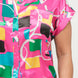Satin Dolman Print Button Down Top And Shorts Set