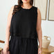 Plus Size Boho Sleeveless Frayed Hem Top