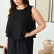 Plus Size Boho Sleeveless Frayed Hem Top