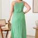 Plus Size Floral Print Warp Bust Leg Slit Maxi Dresses