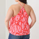Plus Size Abstract Print Halter Ruffle Hem Top