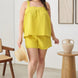 Plus Size Textured Top Elastic Waist Short Sets