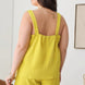 Plus Size Textured Top Elastic Waist Short Sets